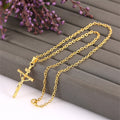 Geometric Cross Pendant Necklace