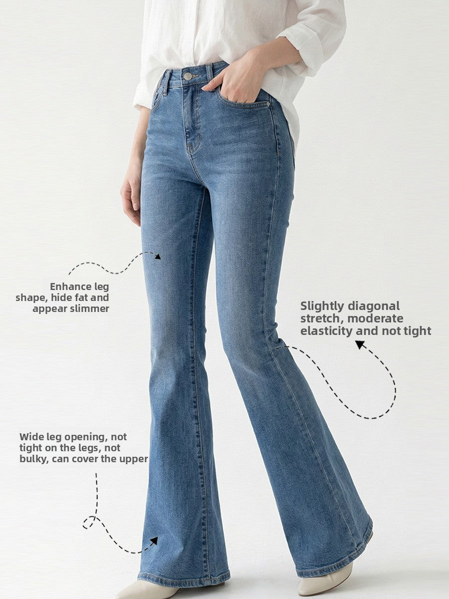 Womens Flared Denim Trousers