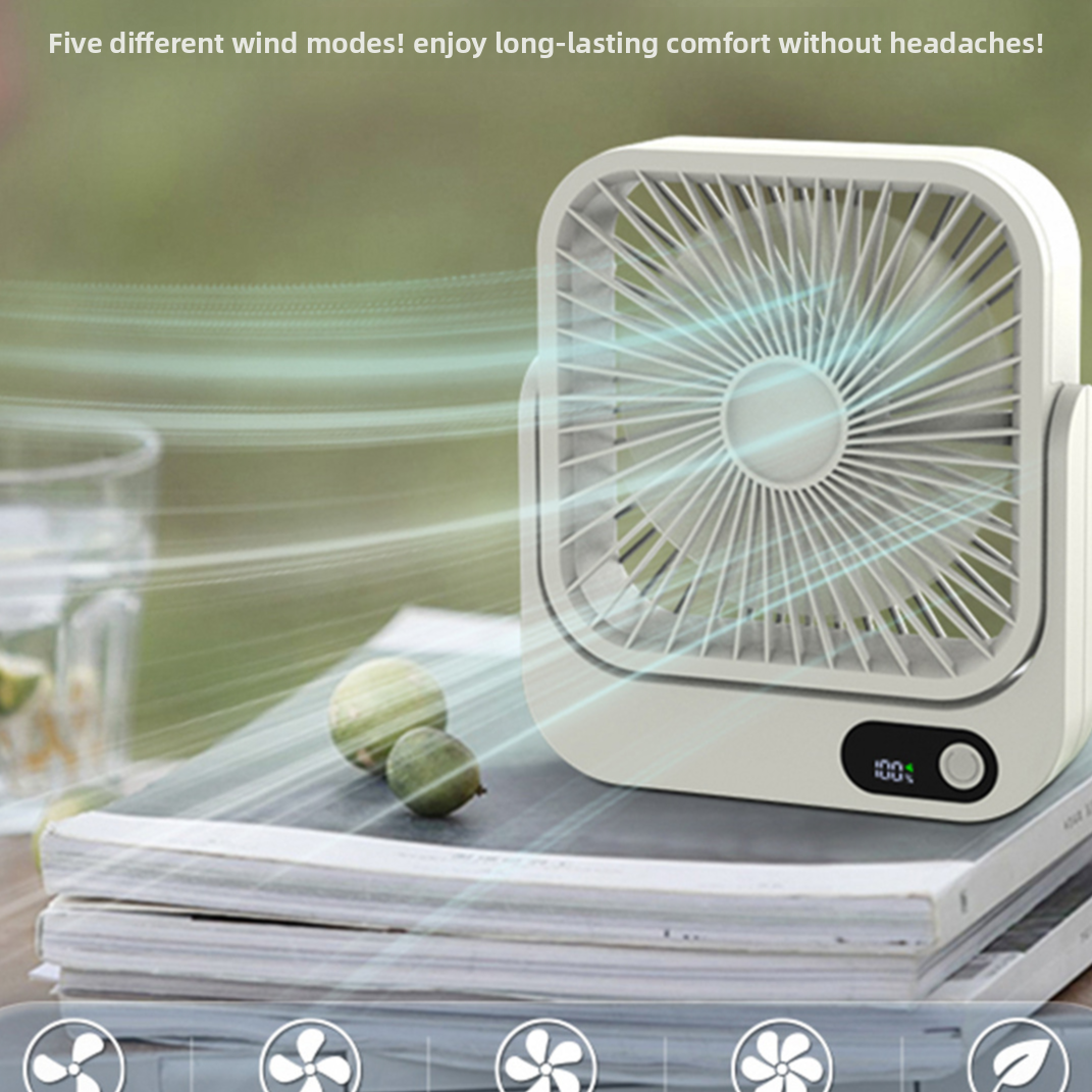 Magnetic USB Rechargeable Desk Fan