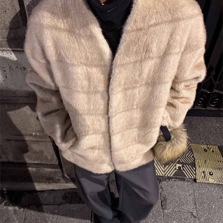Korean Style Mink Velvet Fur Short Coat