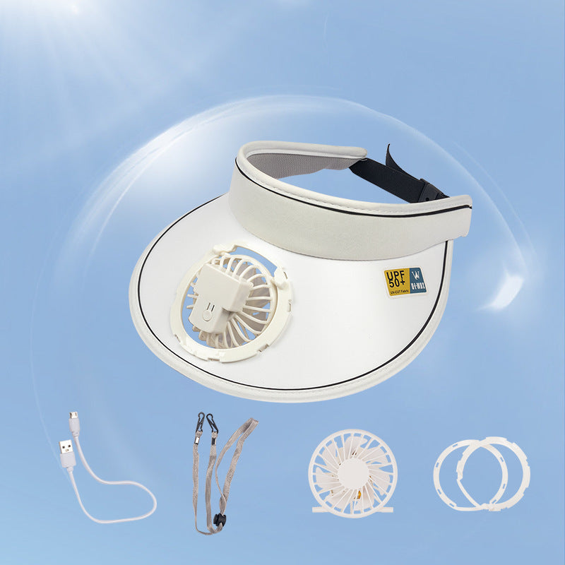 usb charging fan sun hat
