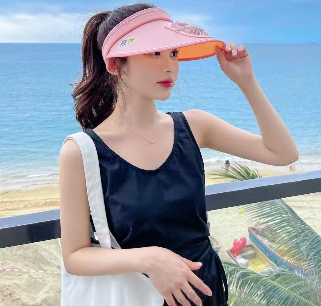 usb charging fan sun hat