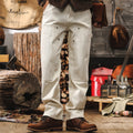 Loose-fitting vintage white jeans