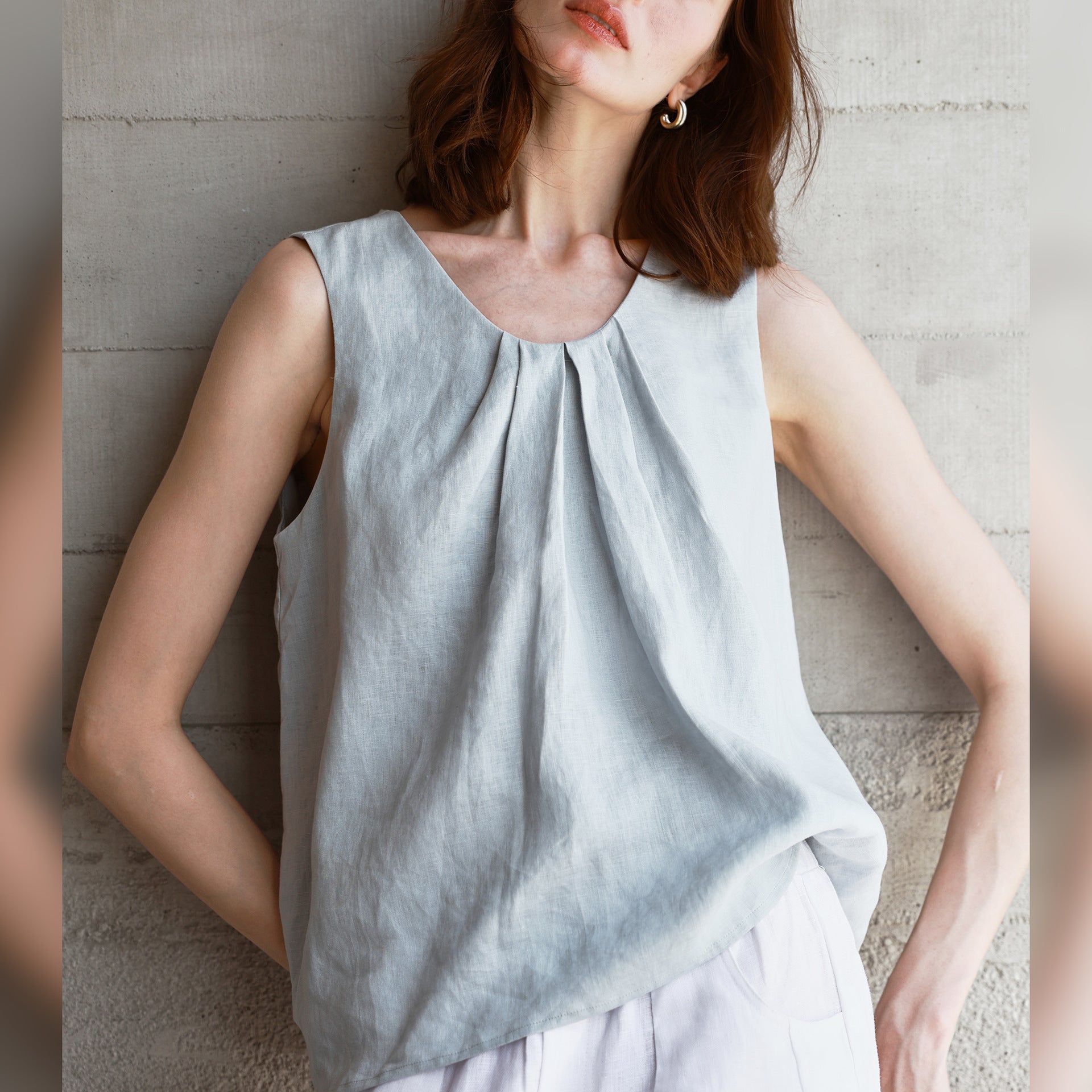 Women's Linen Sleeveless Vest